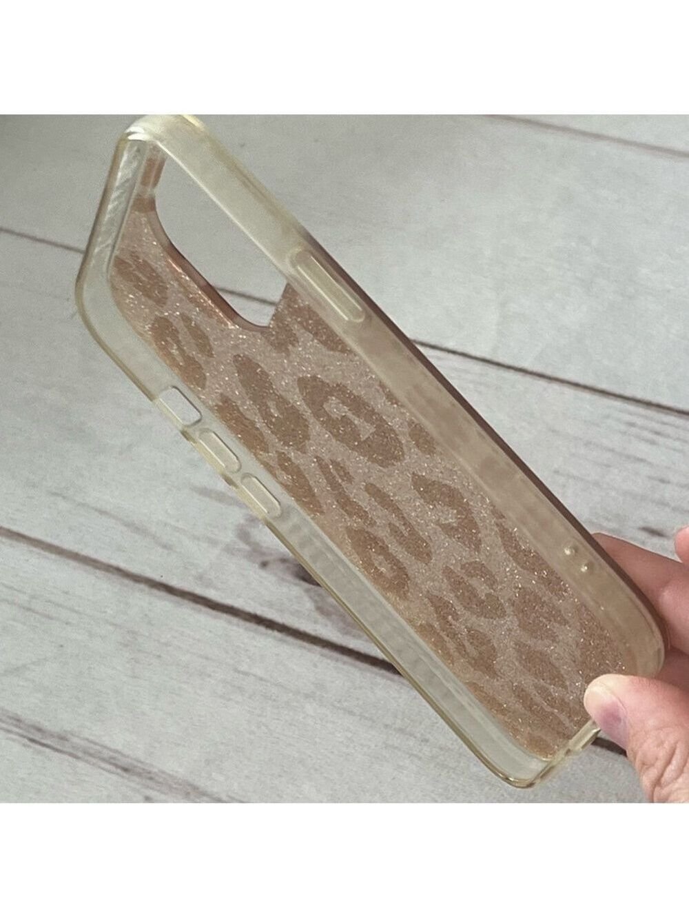 Leopard Glitter Shiny Mirror Embellishment Case for iPhone 13 Pro 6.1 inch - Picture 8 of 14
